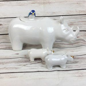 Opalhouse Rhino Cookie Jar & Salt & Pepper Shakers